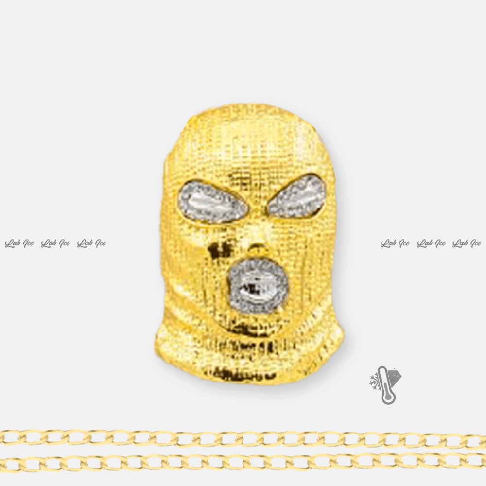 PINGENTE BALACLAVA + CORRENTE - LAB ICE