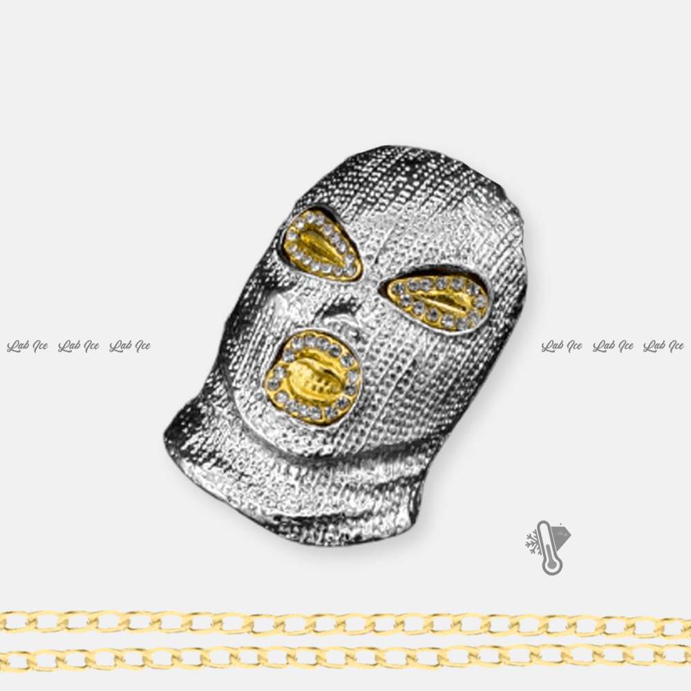 PINGENTE BALACLAVA + CORRENTE - LAB ICE