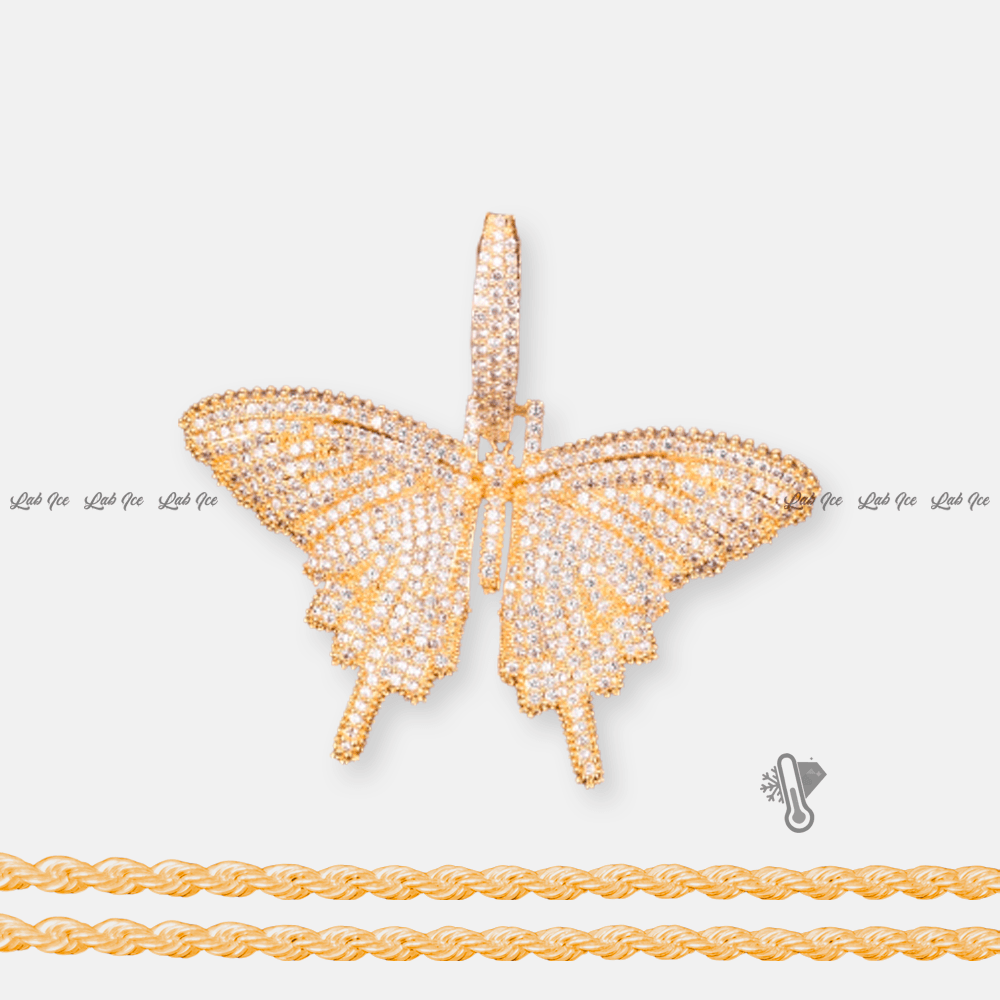 PINGENTE BUTTERFLY + CORRENTE - LAB ICE