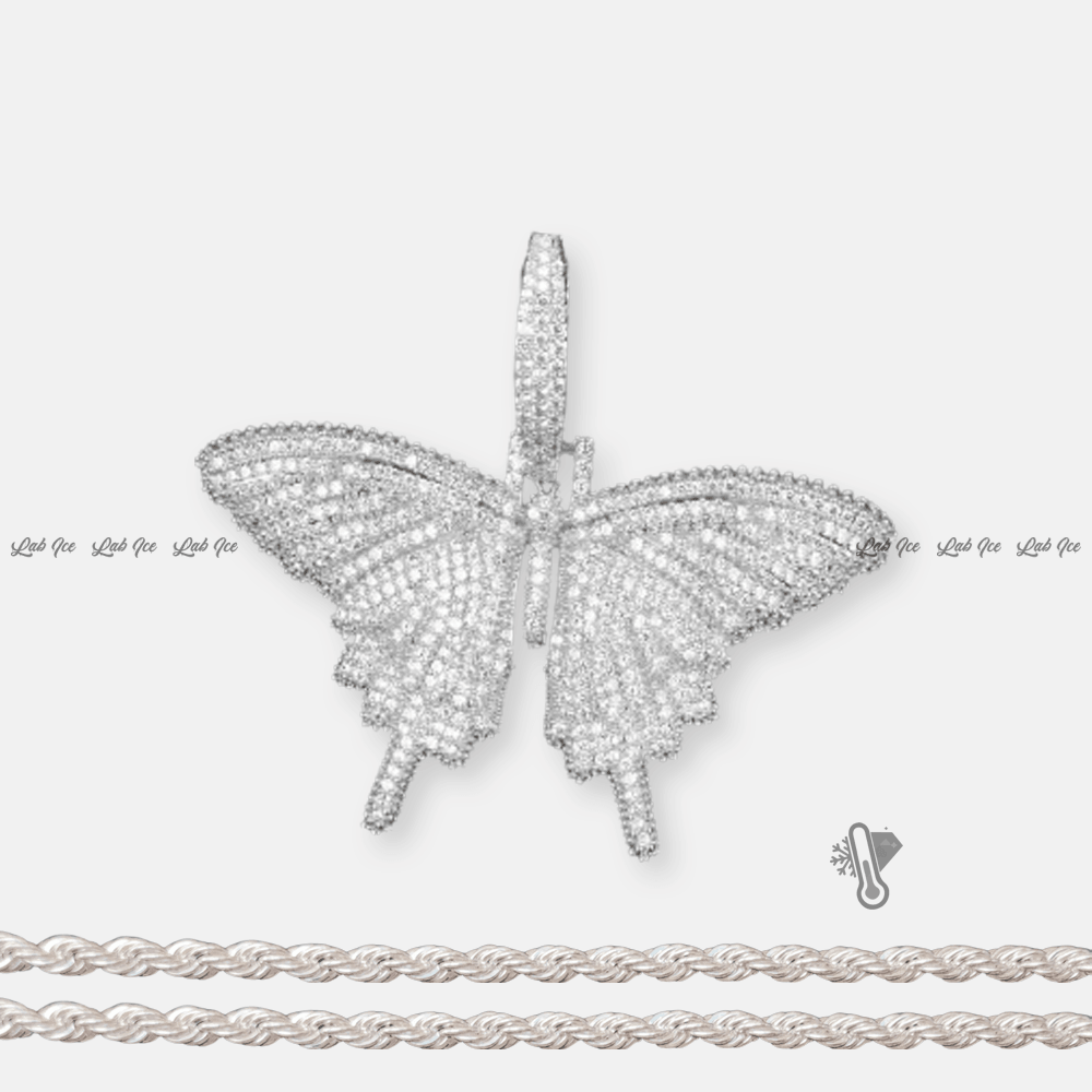 PINGENTE BUTTERFLY + CORRENTE - LAB ICE