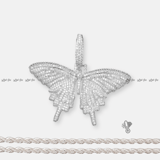 PINGENTE BUTTERFLY + CORRENTE - LAB ICE