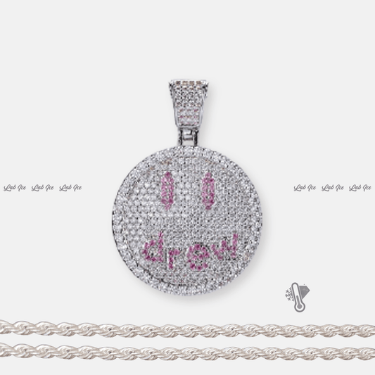 PINGENTE DREW JUSTIN BIEBER + CORRENTE - LAB ICE
