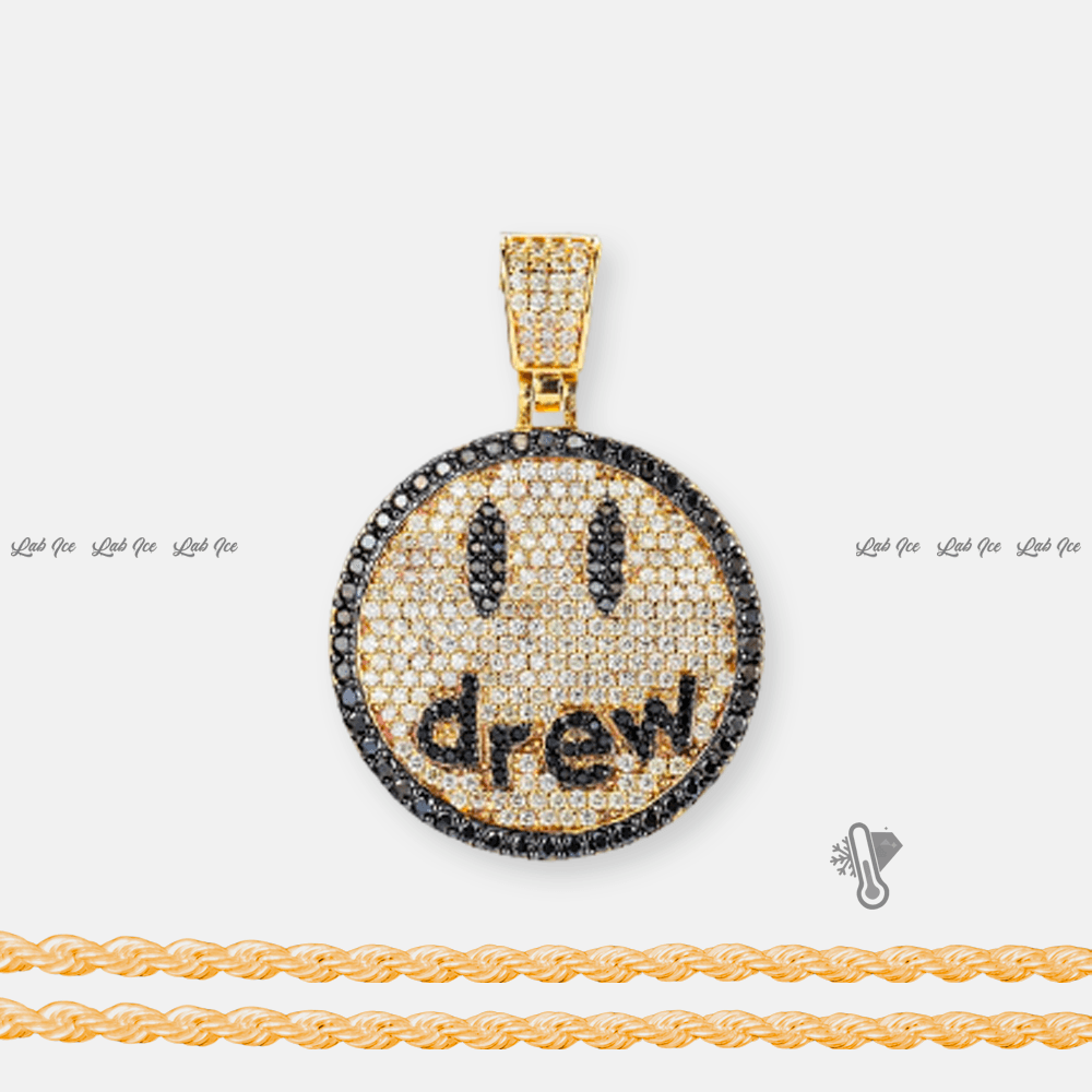 PINGENTE DREW JUSTIN BIEBER + CORRENTE - LAB ICE