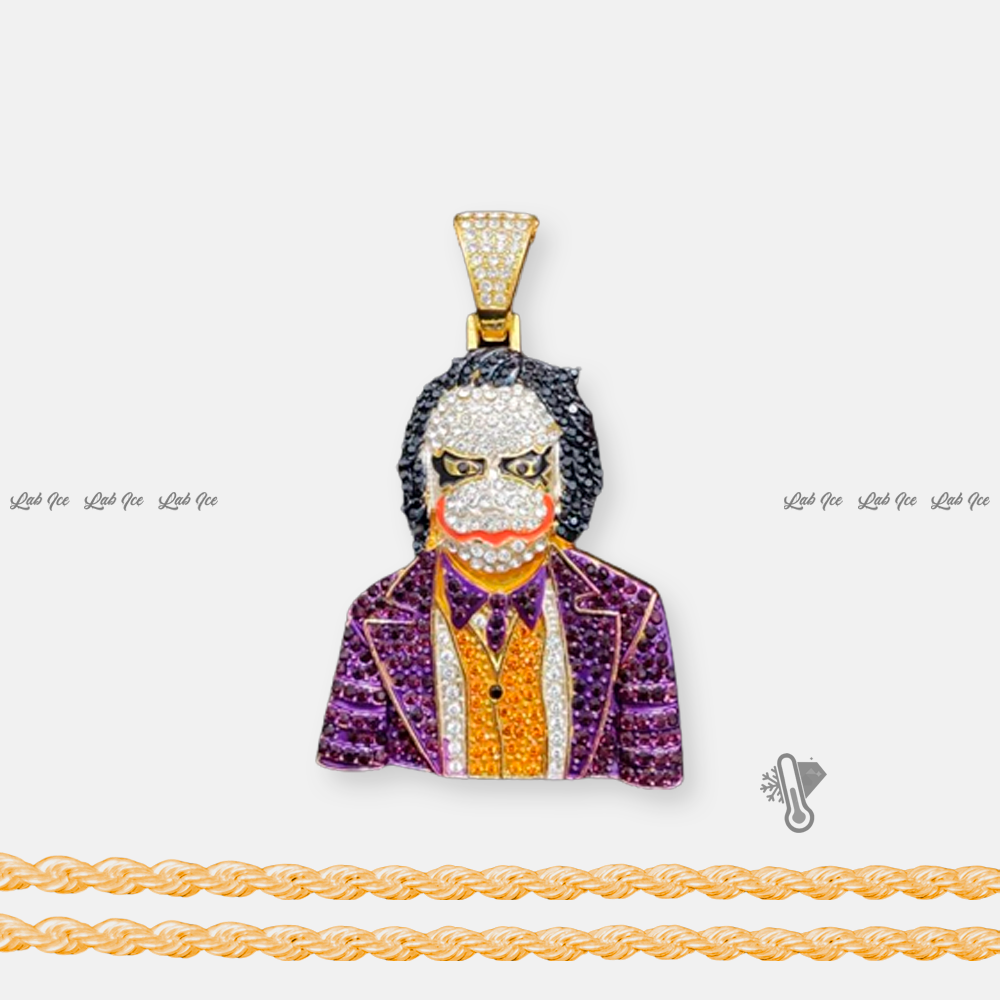 PINGENTE JOKER + CORRENTE - LAB ICE