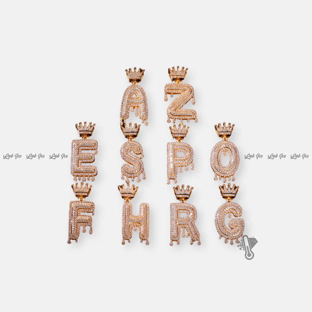PINGENTE PERSONALIZADO LETRA + CORRENTE - LAB ICE