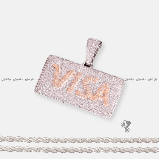 PINGENTE VISA CARD + CORRENTE - LAB ICE