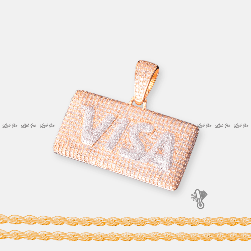 PINGENTE VISA CARD + CORRENTE - LAB ICE