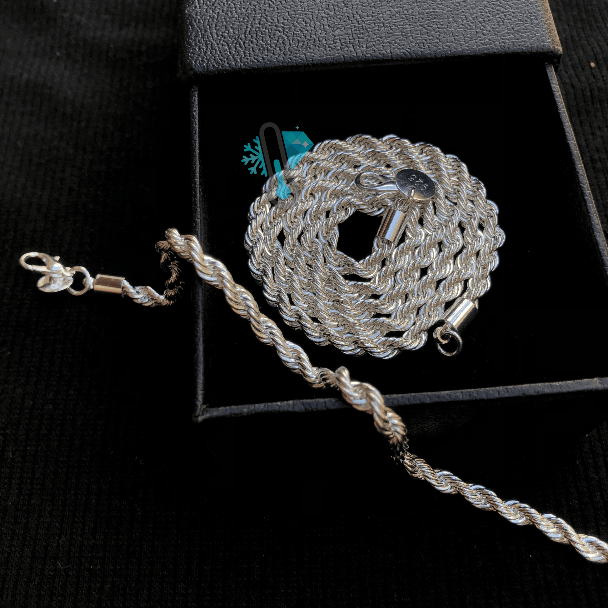 KIT ROPE EM PRATA 925 - CORRENTE & PULSEIRA - LAB ICE