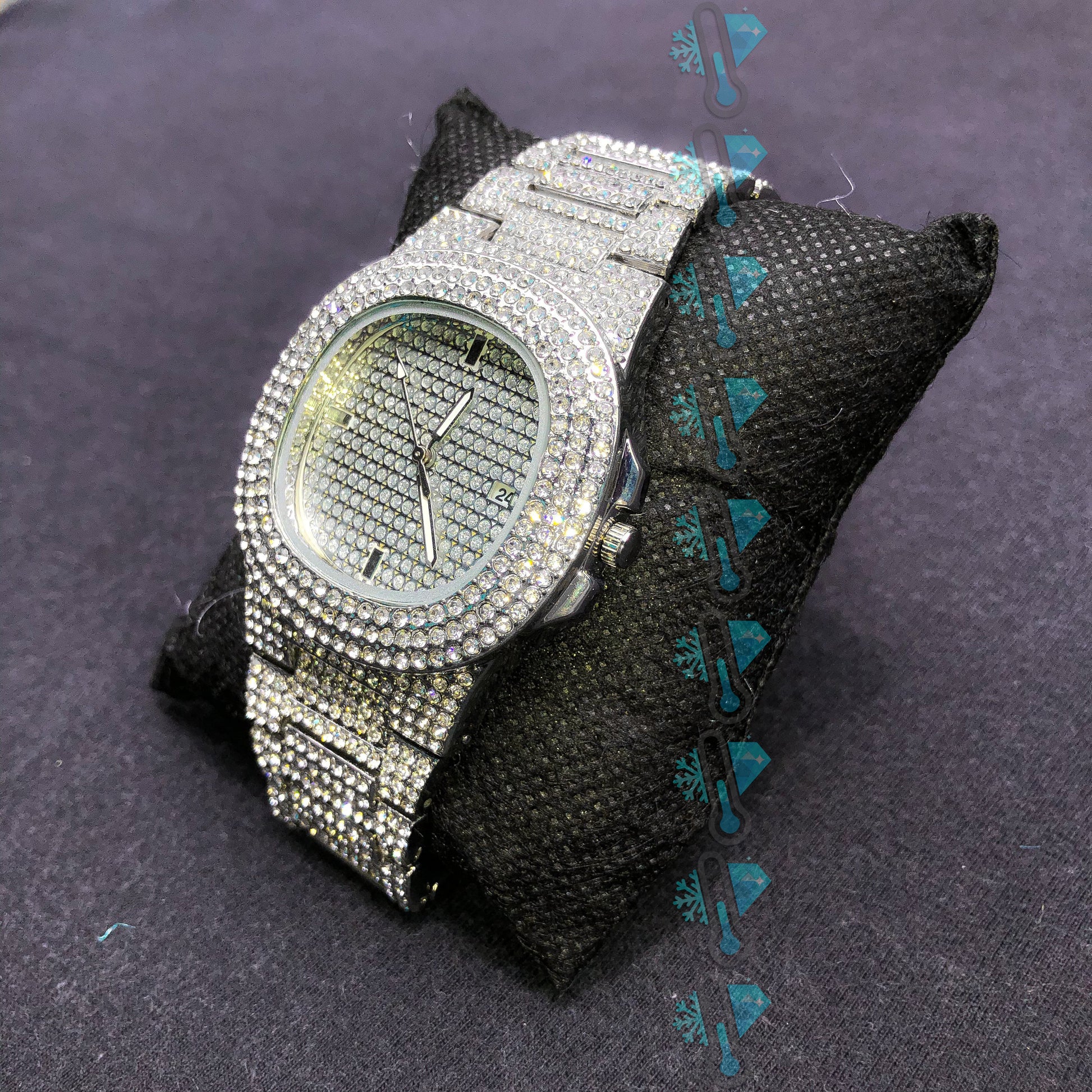 KIT PATEK + PULSEIRA ICE CUBAN MIAMI - LAB ICE