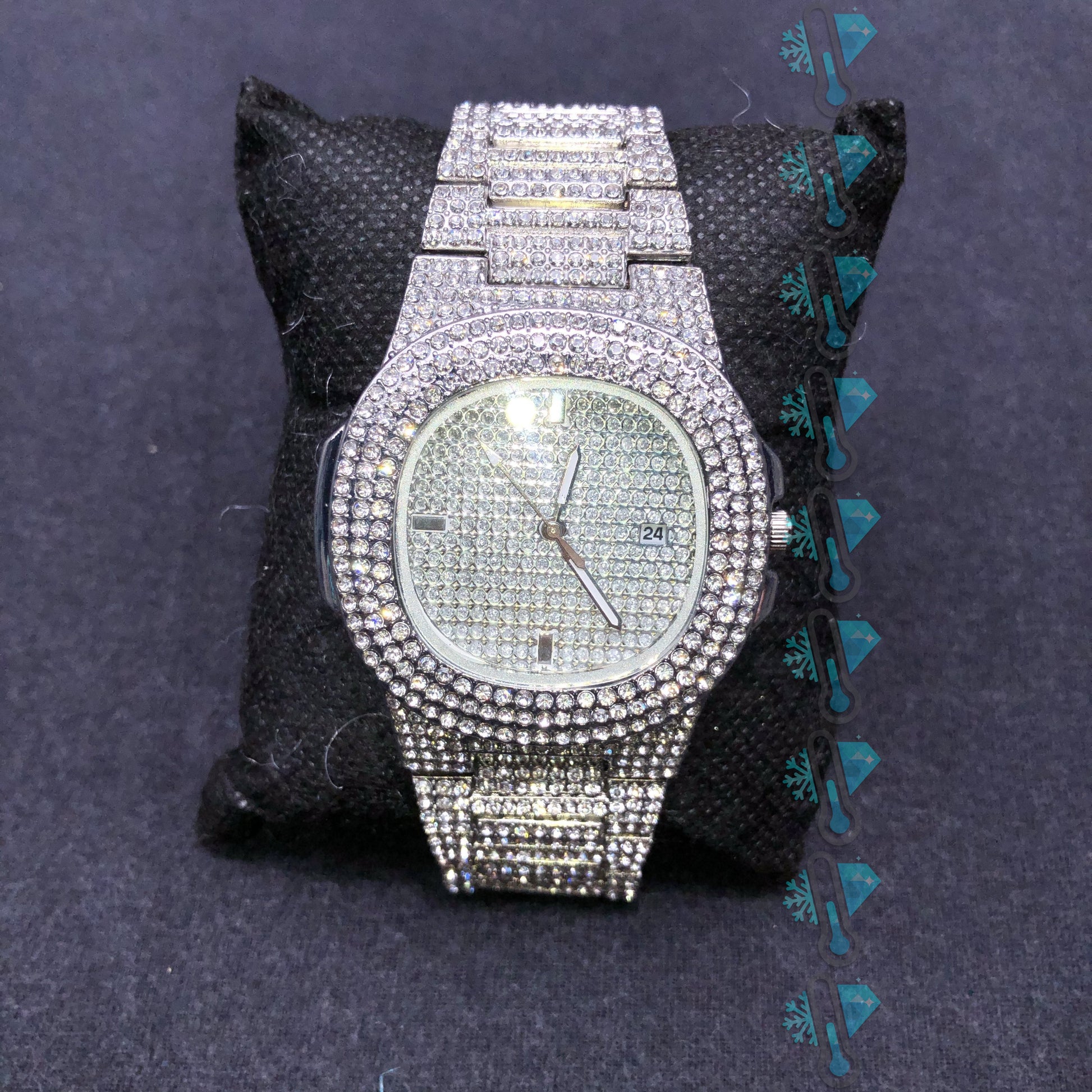 KIT PATEK + PULSEIRA ICE CUBAN MIAMI - LAB ICE