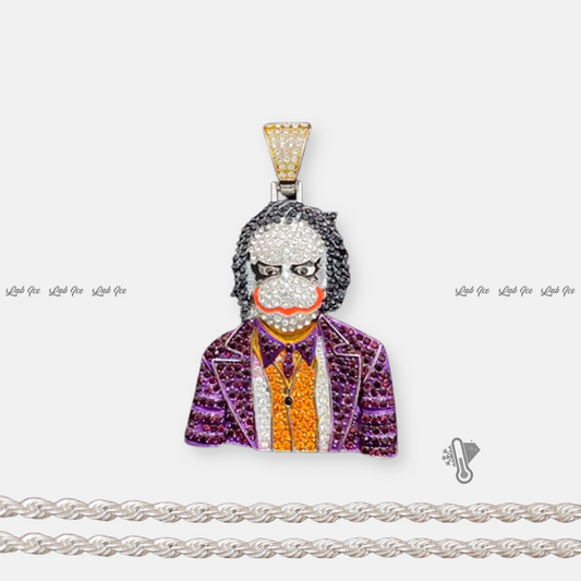 PINGENTE JOKER + CORRENTE - LAB ICE