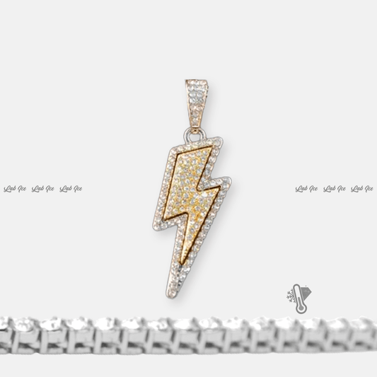 PINGENTE RAIN + CORRENTE ICE ZIRCÔNIA - LAB ICE